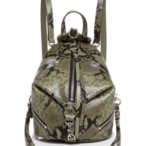 Rebecca Minkoff Julian Snakeskin Backpack Bag - Picture 1 of 6